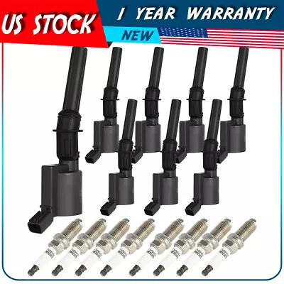 $59.99 • Buy 8 Ignition Coil DG508 & Spark Plug SP479 For Ford F150 Expedition 4.6L 5.4L