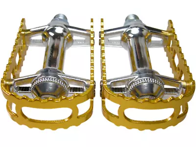 MKS BM-7 1/2  Alloy Anodized Pedals For MTB BMX Old School Flat Bike Gold Color • $44.99