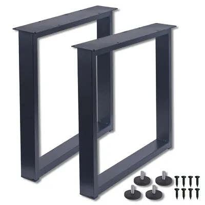 2pcs Industrial Table Legs Metal Square Frame For Desk/Coffee Table/Bench • £33.95