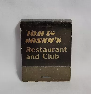 Vintage Tom & Sonny's Restaurant Club Bar Matchbook Wichita KS Advertising Full • $12.99