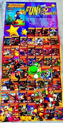 Authentic Nintendo Power Poster Zelda NES SNES N64 22x11 NP 100 Mario Pokemon • $59.99