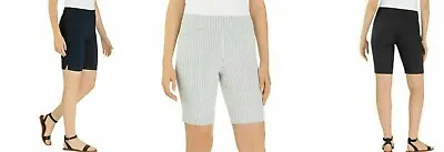 Hilary Radley Women's Stretch Pull On Bermuda Short Front Pockets G1 • $19.99