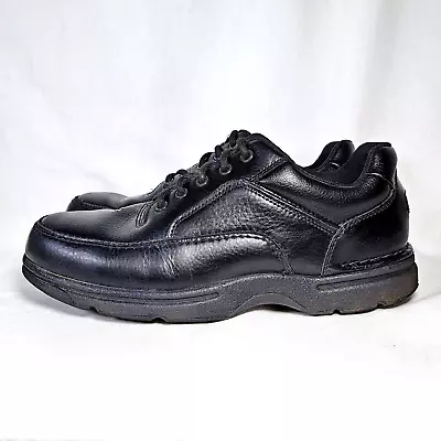 Rockport K71218 Ridgefield Eureka Black Leather Walking Shoes Mens Size 9.5 XW • $35