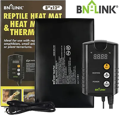 BN-LINK Reptile Heating Pad With Digital Thermostat Under Tank Heater Terrarium • $31.99