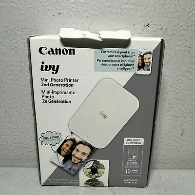 Canon IVY 2 Mini Photo Printer 2nd Generation Pure White. New • $74.95