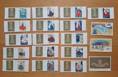 Latvia USSR 1960 Matchbox Labels -Latvian Folk Costumes (catalog # 69) 16+3 • $14.99