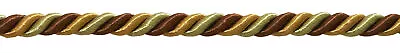 Gold Brown Green 5/16  Decorative Rope Cord Golden Chestnut [By The Yard] • $2.29