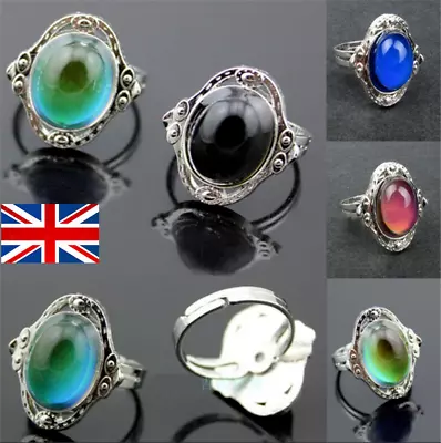 £2.05 • Buy Vintage Magic Mood Ring Charming Temperature Control Color Changing Adjustable 