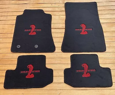 For Mustang SHELBY GT 350 Floor Mats Carpet Black 4pcs 2015-23 Red Embroidery • $148.50