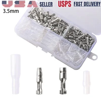 240pcs Male Female 3.5mm Bullet Connector Splice Terminal Insulated Sleeve Kit • $10.99