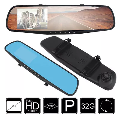 3.6  LCD Rearview Mirror Car DVR Dash Cam Camera Video Recorder 140° Wide Angle • $15.50