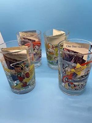 4 McDonalds Disney World 100 Years Of Magic 25th Anniversary Cups Glasses • $35.99