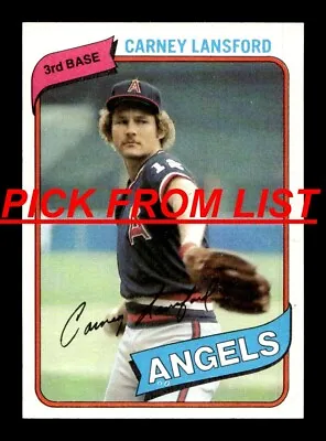 1980 Topps 251-497 EX-MT/NM Pick From List All PICTURED • $0.99