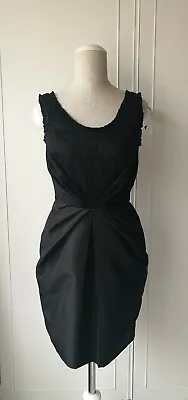 £8.42 • Buy H&M Fierce Black Party Dress Tulip Skirt Sparkle Detail Cocktail Size S 8 #78