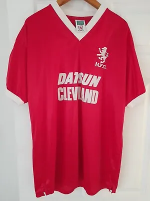 Middlesbrough Fc Official Score Draw Retro Datsun Cleveland 1980/82 Hme Shirt Xl • £24.80