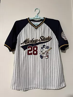 Mickey Mouse Baseball Jersey Disney Parks Mens L Mickey State 1928 Conference • $45