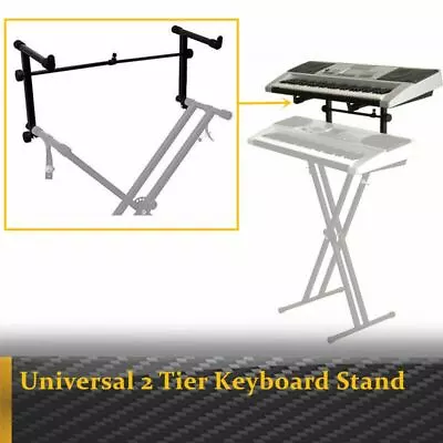 Universal Stand 2nd Tier Keyboard Stand Electronic Piano Adjustable Adapter • $29.99