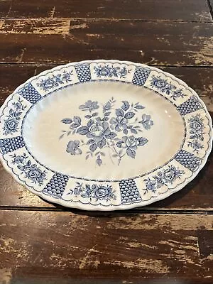 Myott Melody Alfred Meakin Staffordshire 12.5  Platter Floral Blue Rose • $19.99