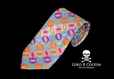Lord R Colton Masterworks Tie -  Naples Pearl Pink Colorful Woven Necktie - New • $59.99