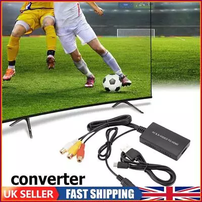 720P/1080P RCA AV S-Video To HDMI-compatible Converter Adapter Support NTSC PAL • £11.09