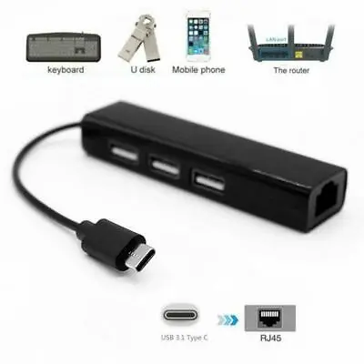 $5.32 • Buy USB-C To Ethernet Internet LAN 10/100Mbps USB-3.0 Converter News Adapter
