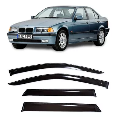 Windows Visors Deflector For BMW 3 (E36) 3 Lll Sd 1990-1998 Sun Rain Guard • $119