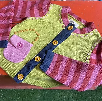 Girls Matilda Jane Heart To Heart Little Shopper Sweater Cardigan Size 4 GUC • $21.09
