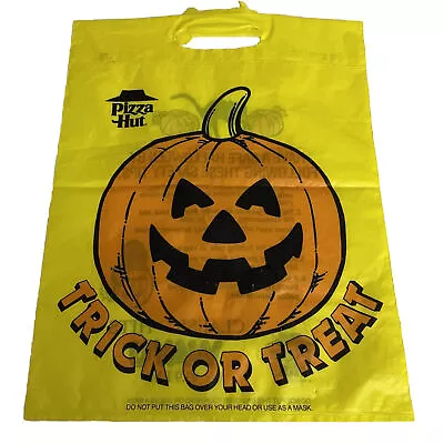 Pizza Hut Vintage Halloween Plastic Loot Trick Or Treat Bag 80s • $9.95