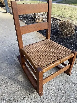 Gustav Stickley Mission Oak Arts & Crafts Childs Rocker Chair • $129