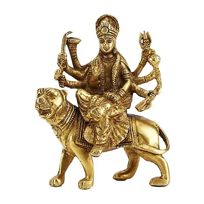 $30.99 • Buy Hindu God Brass Statue - Durga Mata  Size 5.5  Height/ Usa Seller Free Ship