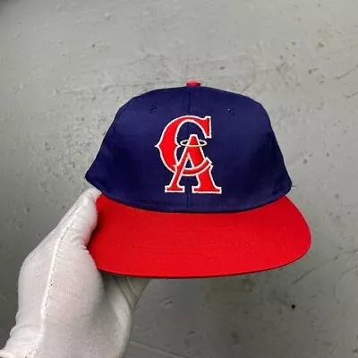 Vintage 90s California Angels Baseball Embroidered Snapback Hat • $30