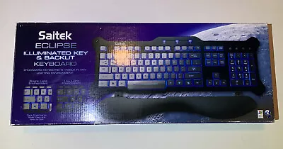 Old School Gaming Computer Keyboard SAITEK ECLIPSE Model KU-0418 Backlight W Box • $29.99