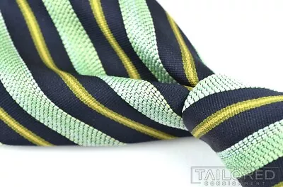 VITALIANO PANCALDI Green Striped 100% Silk Mens Luxury Tie - 3.75  • $48.75