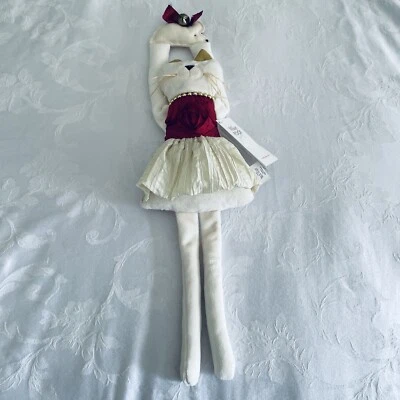 $33.99 • Buy Woof Poof Plush 2013 Collectible Door Hanger Cat Kitten White