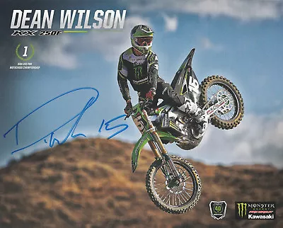 Dean Wilson Signed Auto'd 8x10 Photo Poster Ama Supercross Monster Kawasaki B • $19.99