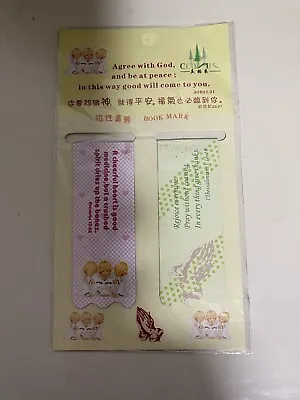 2 Pcs / Pack Scripture English Front / Chinese Back Magnet Bookmarks • $2