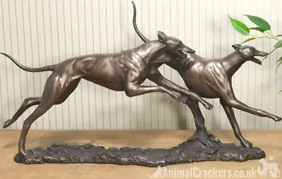 £84.95 • Buy David Geenty 'Winner' Large Racing Greyhounds Bronze Ornament Figurine Sculpture