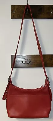 Vintage Coach Legacy Zip Top Hobo 9136 Red Leather Crossbody Bag  • £159.02