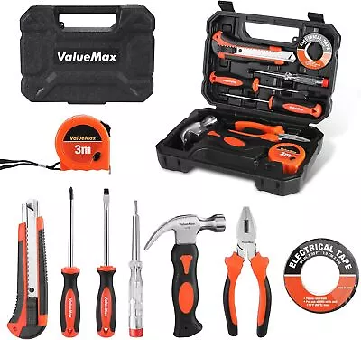 VALUEMAX Tool Set Home Tool Kit With Plastic Storage Case 8 PCS Basic Tool Kit • $22.99