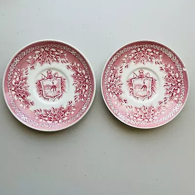 (2) Vintage Wedgwood US Military Academy 1936 Red Saucers Read • $30