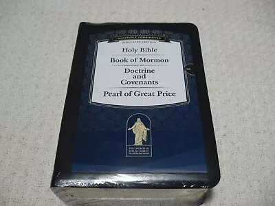 LDS Mormon QUAD Black Simulated Leather 5  X 7  Scriptures Book NEW SEALED! • $99.99