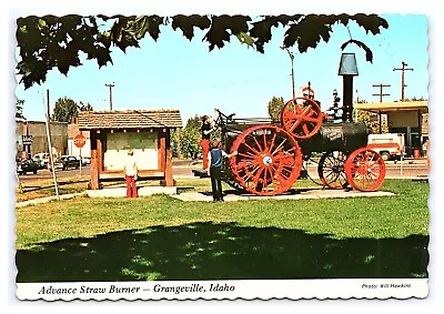 Postcard Continental View Advance Straw Burner Grangeville Idaho Steam Tractor • $3.74