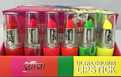 Saffron London Ultra Colour Lipstick Make Up Gift Pack For Ladies Girls 6 Shades • £2.49