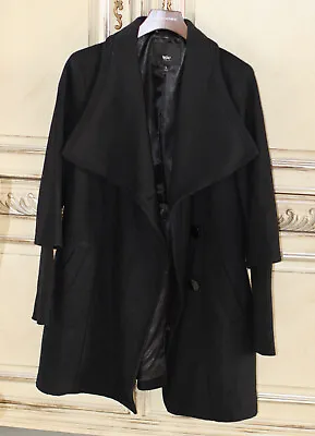 Mossimo Black Wool Blend Cape Coat Women Size Large Sherlock Basile Style • $39.99