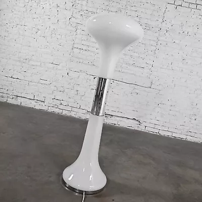 Italian Carlo Nason Mazzega Murano Glass & Chrome LT220 Sculptural Floor Lamp • $5495