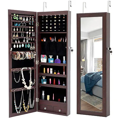 43.4''Full-Length Makeup Mirror Jewelry ArmoireCosmetics Storage Organizer6LED • $155.99