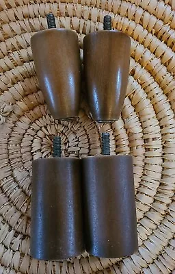 Vintage Mid Century Modern 4 Wooden Furniture Legs/Feet 3  Tapered  • $24.99