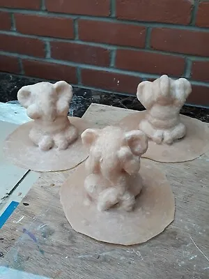 Garden Ornament Statue Latex Rubber Moulds Of A Trio Of Elephants  New • £27