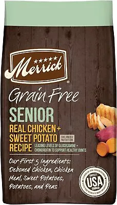 Merrick Premium Grain Free Dry Senior Dog Food Wholesome And Natural Kibble Re • $48.94