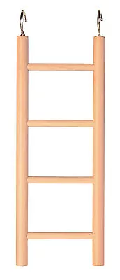 £3.49 • Buy 4 Rung Wooden Ladder Bird Budgie Rodent Hamster Mouse Gerbil Cage Toy 20cm